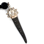 Natural Gemstone Designer Faceted Gemstone Pendant Lariat Necklace Macrame Jewelry