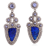 18k Gold Gemstone Diamond Sterling Silver Designer Dangle Earrings Jewelry
