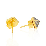 Champion Diamond Spike DesignStud Earrings In 18k Gold