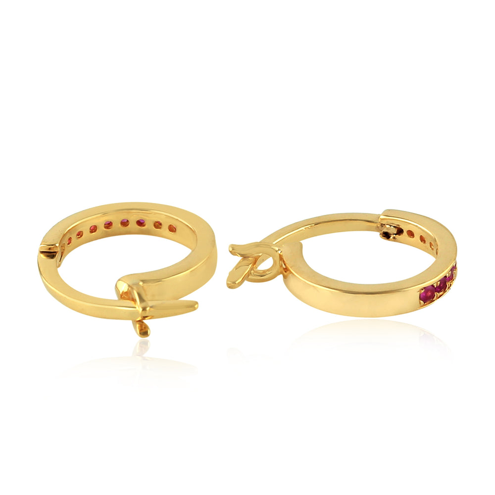 10k Yellow Gold Natural Ruby Band Ring Handmade Jewelry