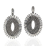 925 Sterling Silver Baguette Topaz Dangle Earrings November Birthstone Jewelry
