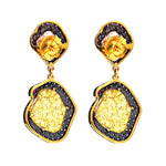 14kt Gold 925 Sterling Silver Diamond Gemstone Dangle Earrings Jewelry