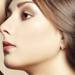 Natural Diamond Hoop Earrings 18k White Gold Jewelry