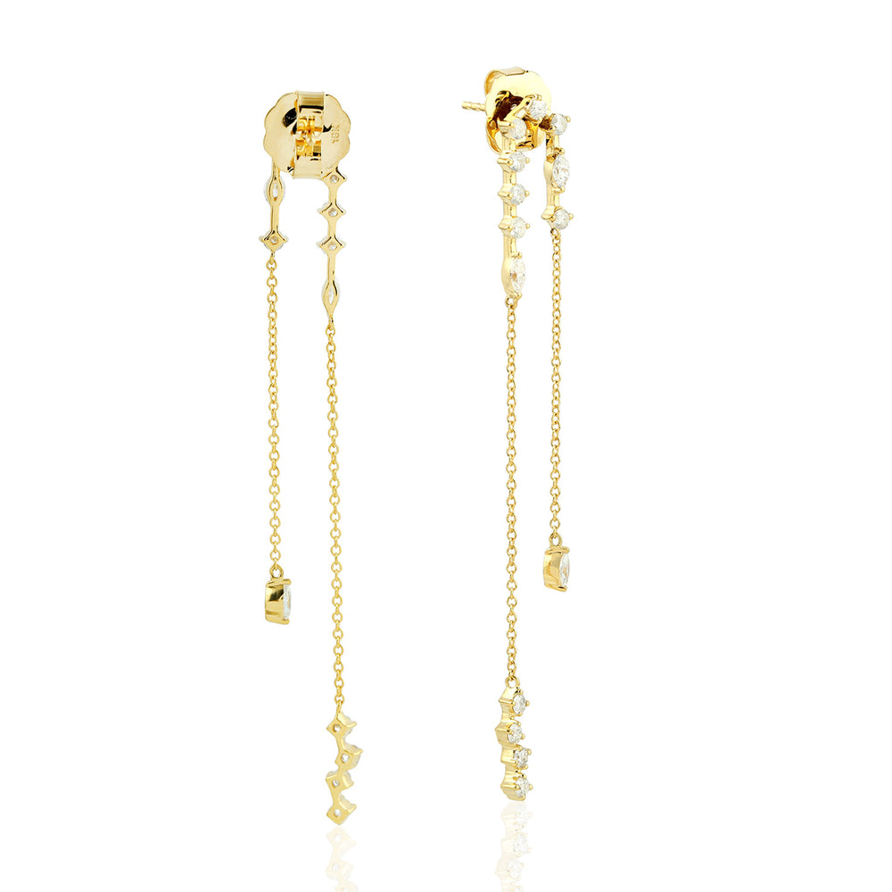 Diamond Chandelier Earrings In 18k Yellow Gold Jewelry For Her