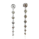 Diamond Drop/Dangle Earrings 18k White Gold Handmade Jewelry Gift