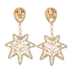 Diamond Dangle Earrings 18K Yellow Gold Jewelry