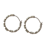 Natural Amethyst Designer Hoop Earrings In Solid 14k Gold Jewelry For Women
