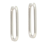 Natural Pave Diamond Dangle Earrings in 14k White Gold