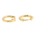 Beautiful Minimal 14K Yellow Gold Daily Wear Huggie For Gift