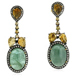 Tourmaline Drop/Dangle Earrings 18k Gold 925 Silver Diamond Jewelry