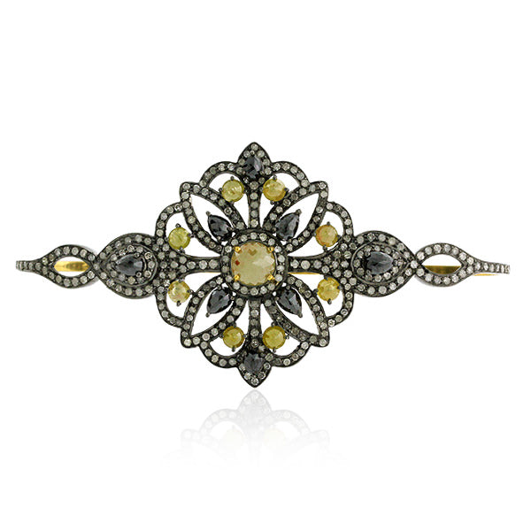 Diamond Pave Setting 18k Gold 925 Silver Designer Palm Bracelet Jewelry