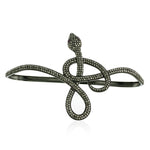 Snake Design Palm Bracelet cy Diamond Ruby 925 Silver Women