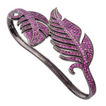 Ruby Designer Leaf Palm Bracelet Gift 925 Sterling Silver Fashion Jewelry
