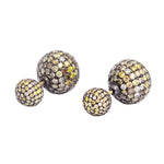 Diamond 925 Sterling Silver Tunnel Earrings Women Jewelry