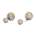 Diamond 925 Sterling Silver Tunnel Earrings Women Jewelry