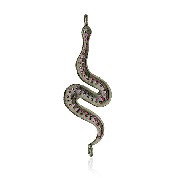 Gift Ruby Sapphire 925 Silver Snake Conneor Finding Women Gift